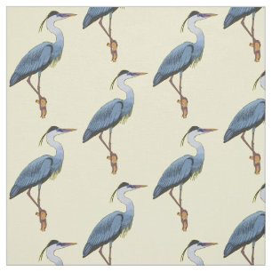 Tissu Illustration du grand héron bleu