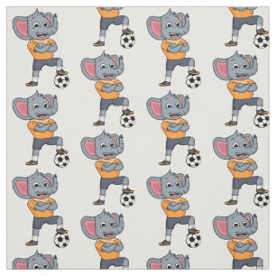 Tissu Illustration du joueur de football éléphant