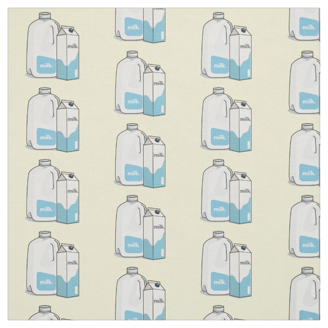 Tissu Illustration du lait (Échantillon)