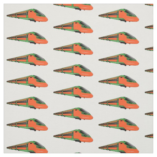 Tissu Illustration du train à balles (Échantillon)
