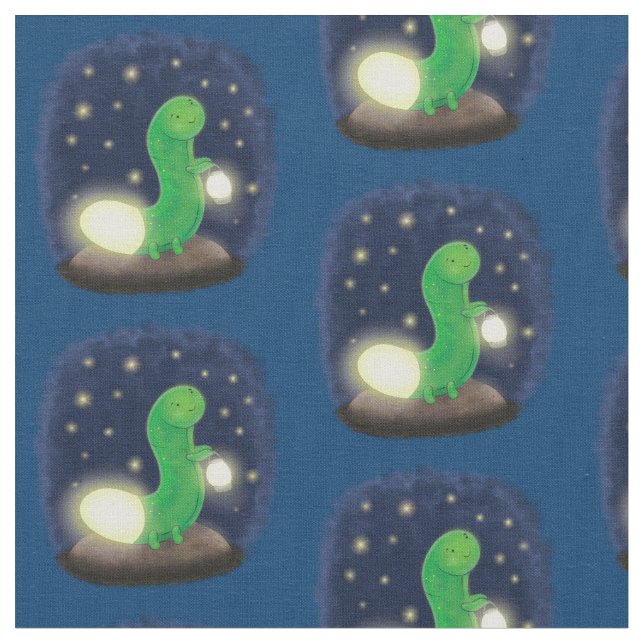Tissu Illustration du ver vert mou (Fermer)