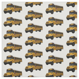 Tissu Illustration d'un autobus scolaire