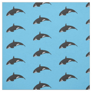 Tissu Illustration d'une baleine tueuse