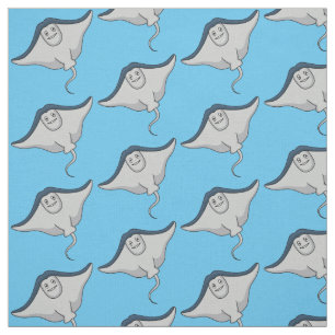 Tissu Illustration d'une caricature de poisson stingray