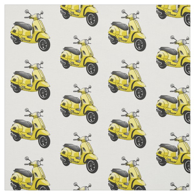 Tissu Illustration d'une moto cyclable (Échantillon)