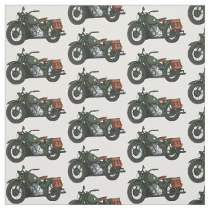 Tissu Illustration d'une moto de croiseur militaire