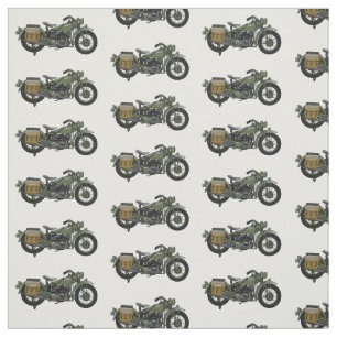 Tissu Illustration d'une moto de croiseur militaire