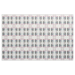 Tissu Illustration Vintage du Flamant rose Puna