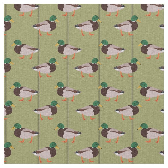 Tissu Illustrations de Canards colverts (Fermer)
