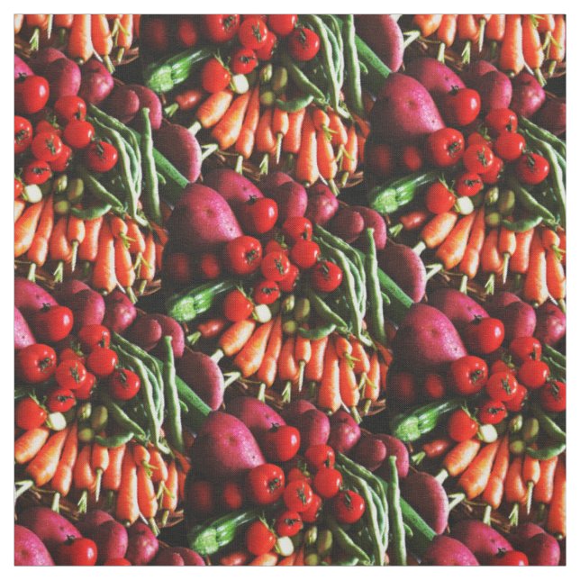 Tissu Image végétarienne de légumes de jardin (Échantillon)