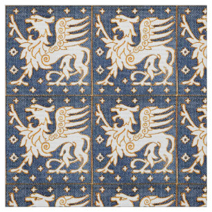 TISSU IMAGINAIRE BLANC BLEU GRIFFINS
