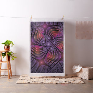 Tissu Imaginaire coloré Abstrait moderne violet fractal