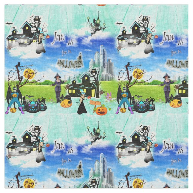 Tissu Imaginaire d'été Invitation d'Halloween répéter (Fermer)