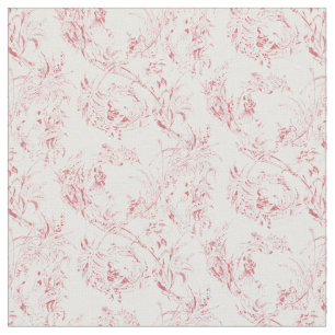 Tissu Imaginaire Floral vintage gravé rose-toile