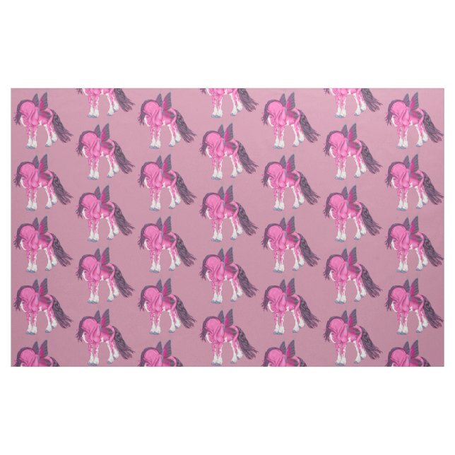 Tissu Imaginaire Pixie Fairy Clydesdale Horse (Fat Quarter)