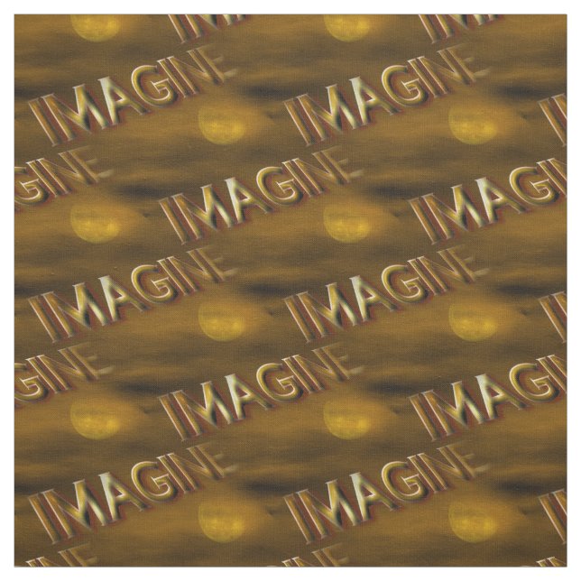 Tissu Imaginez Imaginaire Lune Motif inspirationnel (Échantillon)