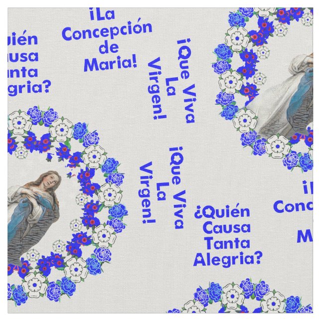 Tissu Immaculée Conception Vierge Nicaragua Espagnol (Fermer)