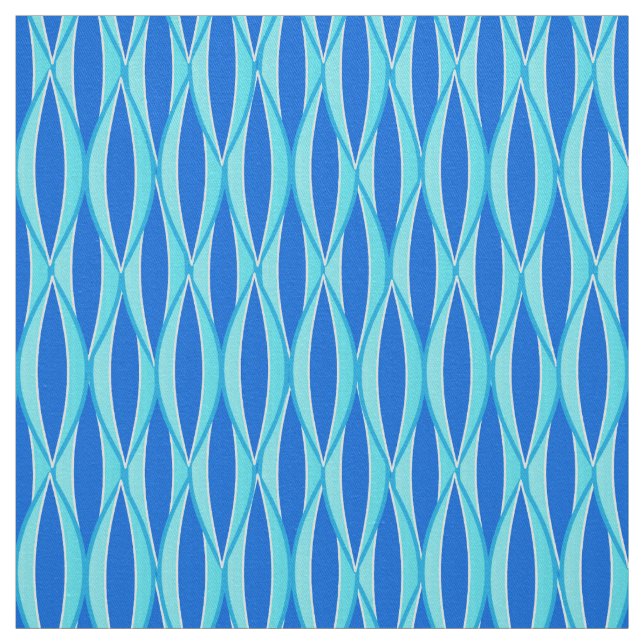 Tissu Impression à ruban du milieu du siècle - nuances d (Échantillon)