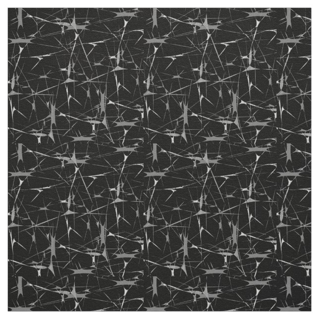 Tissu Impression Abstraite en noir et blanc (Échantillon)