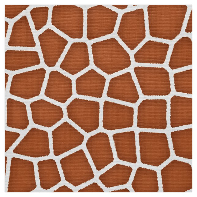 Tissu Impression animale, girafe aux nuances de brun cui (Échantillon)