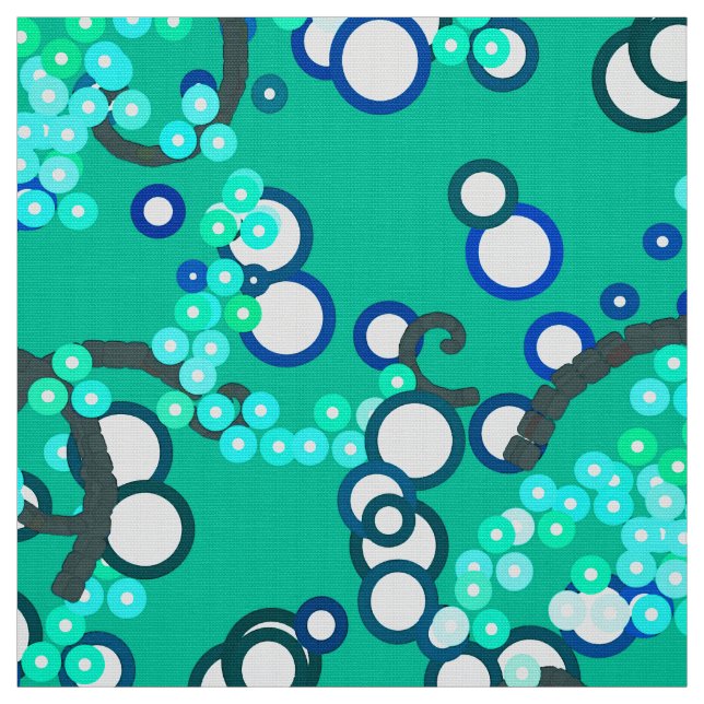 Tissu Impression Confetti Abstrait moderne, Turquoise (Échantillon)