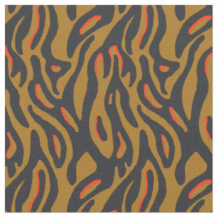 Tissu Impression d'animal moderne Lignes ondulées abstra
