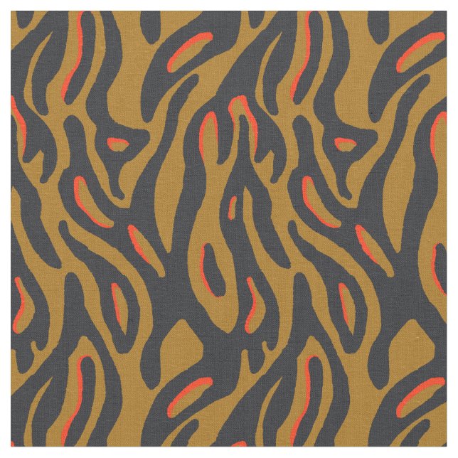 Tissu Impression d'animal moderne Lignes ondulées abstra (Fermer)