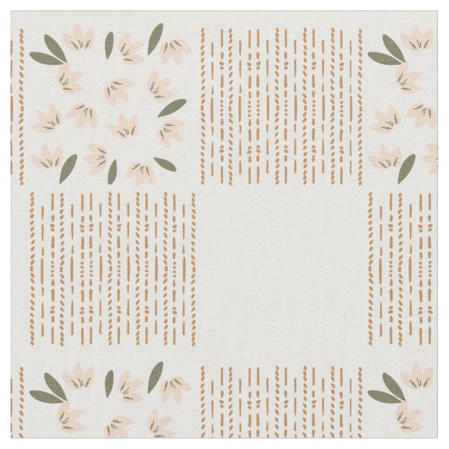 Tissu Impression de bloc de fleurs minuscules de printem (Fermer)