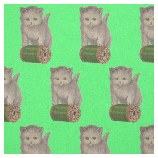 Tissu Impression de chaton blanc Corticelli 1930 (Échantillon)