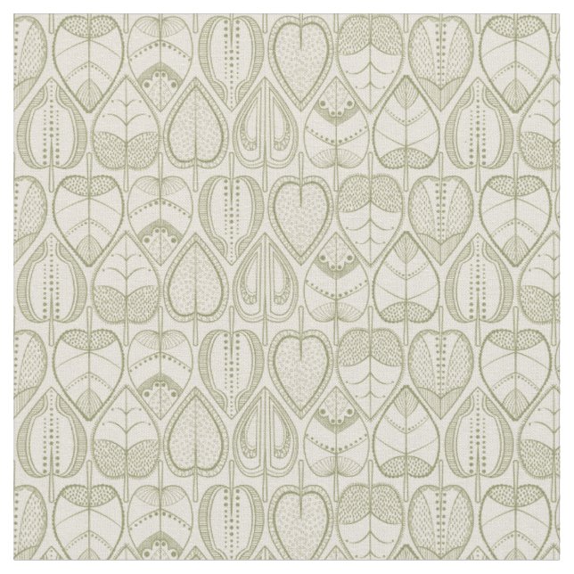 Tissu Impression de feuille de botanique (Fermer)