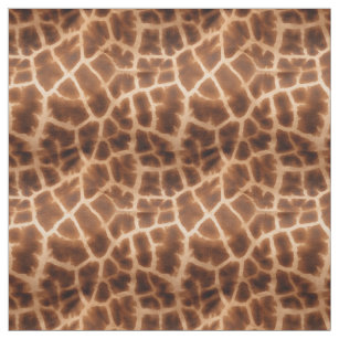 Tissu Impression de girafe Brown