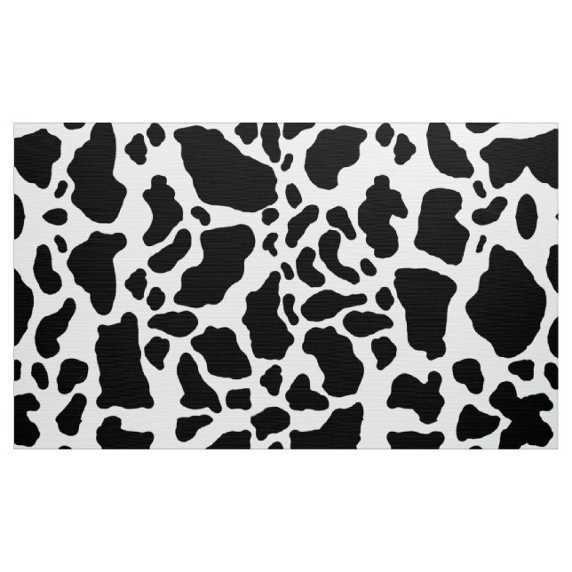 Tissu Impression de vache noire et blanche (Yard)