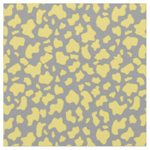 Tissu Impression de vaches grises et jaunes taille perso