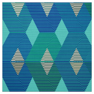 Tissu Impression diamant moderne du milieu du siècle, Tu