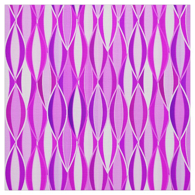 Tissu Impression du ruban du milieu du siècle - orchidée (Échantillon)