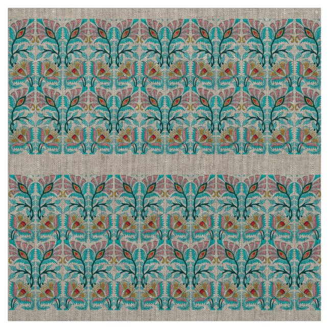 Tissu Impression florale de fleurs de soleil (Échantillon)