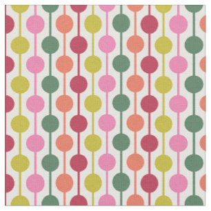 Tissu Impression géométrique rétro 1970 Noël à motifs