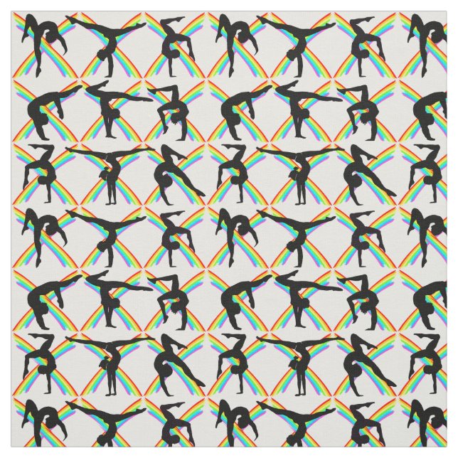 TISSU IMPRESSION GRAPHIQUE GYMNASTIQUE INTÉRESSANTE (Échantillon)