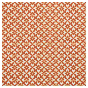 Tissu Impression kimono florale, mandarin orange