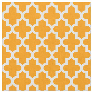 Tissu Impression marocaine orange