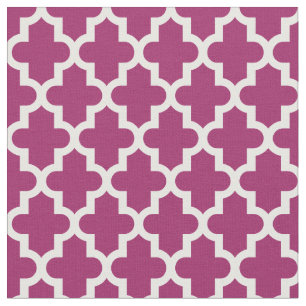 Tissu Impression marocaine pourpre Berry