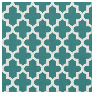 Tissu Impression marocaine Turquoise foncée