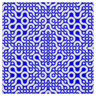 Tissu Impression moderne bleue du milieu du siècle