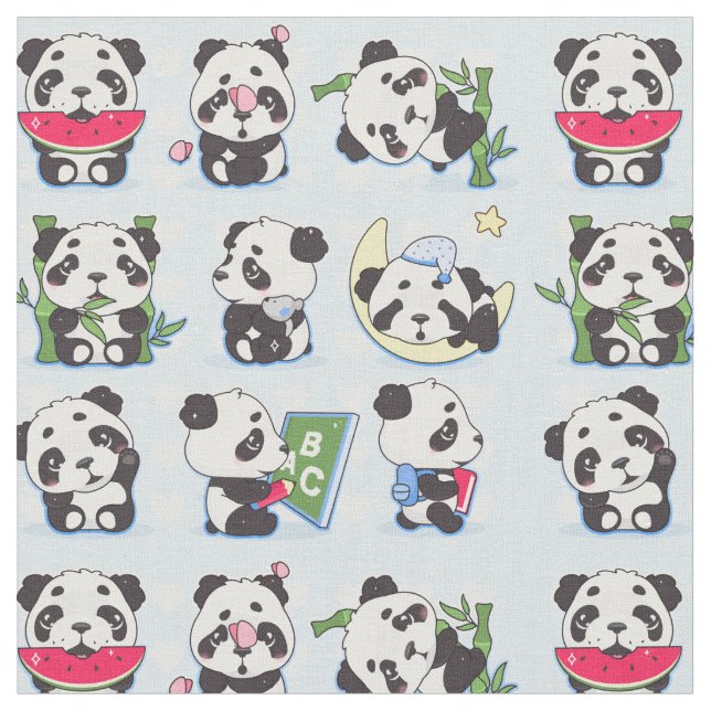 Tissu Impression Panda (Fermer)
