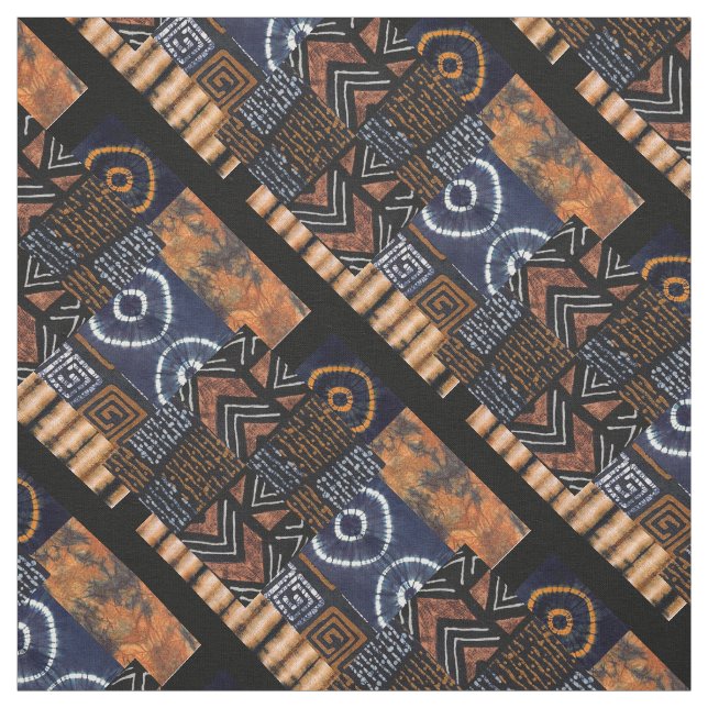 Tissu Impression Tribale africaine moderne (Échantillon)