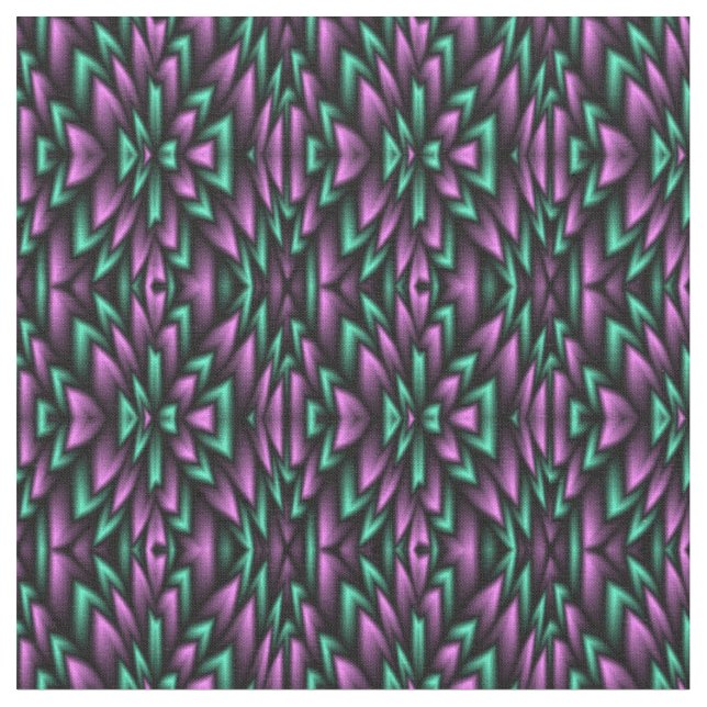 Tissu Impression violet et verte (Fermer)