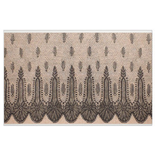 Tissu imprimé à maille florale noire