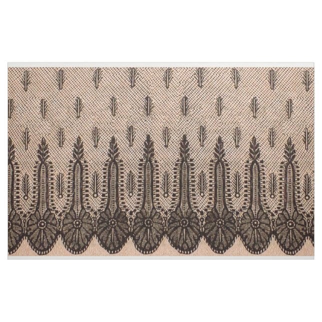 Tissu imprimé à maille florale noire (Yard)