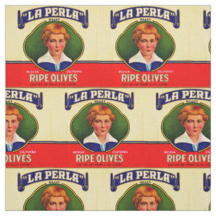 Tissu Imprimé étiquette LaPerla Olives dans les années 1