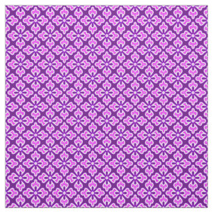 Tissu imprimé kimono floral, orchidée et violet